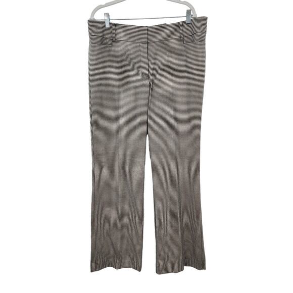 New NWT Loft Houndstooth‎ Mid Rise Dress Trouser Pants Size 14 Soft Office Ponte - Picture 1 of 10